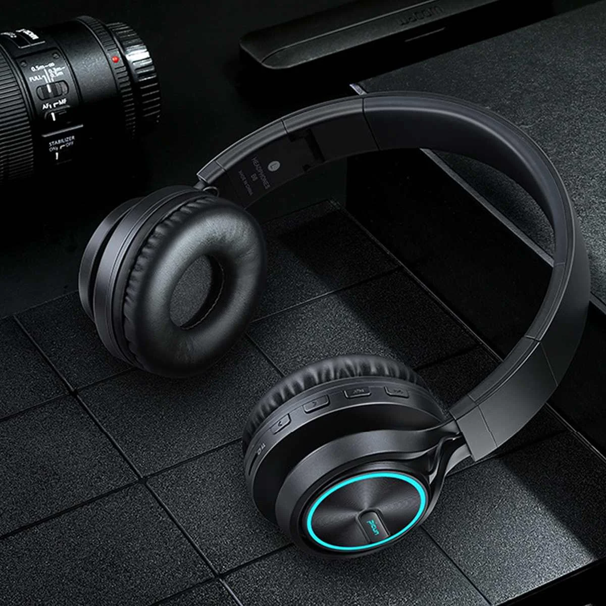 B6 беспроводные наушники bluetooth HiFI стерео Складная гарнитура светодиодный свет MP3 TF FM 3,5 мм наушники с микрофоном для телефона
