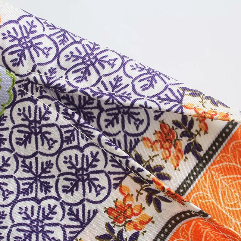 

Klacwaya Women 2021 Fashion With Tied Floral Print Kimono Blouse Vintage Three Quarter Sleeve Side Vents Female Shirts Tops