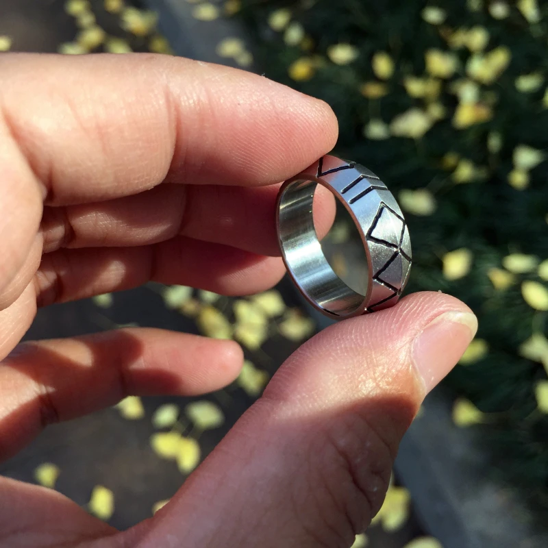 Mcllroy Винтажные Ювелирные изделия кольца из нержавеющей стали в полоску для