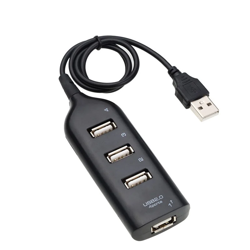 Мини USB 2 0 Hi-Скорость 4 Порты и разъёмы hub-разветвитель концентратор телефон с