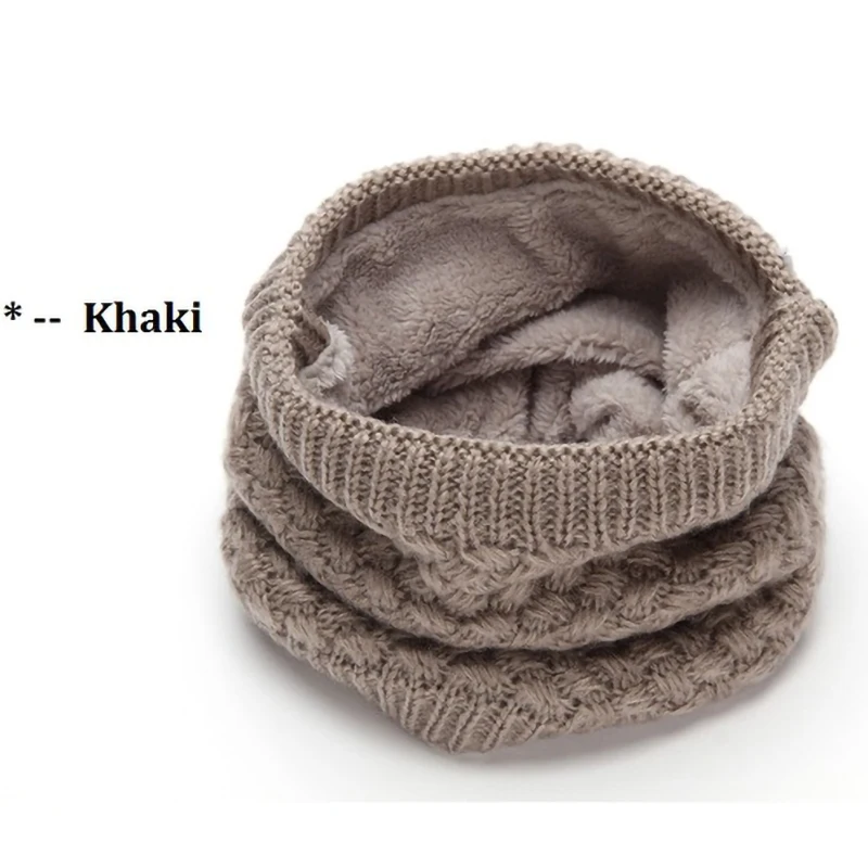 

Popular Winter Warm Men And Women Winter Plus Velvet Knit Bib Adult New Small Neck Warm Knitted Bib Cover