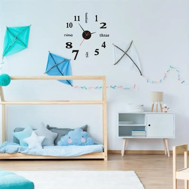 

3D Mirror Wall Clock Sticker DIY Frameless Wall Clock decals Home Decoration Unique Gift