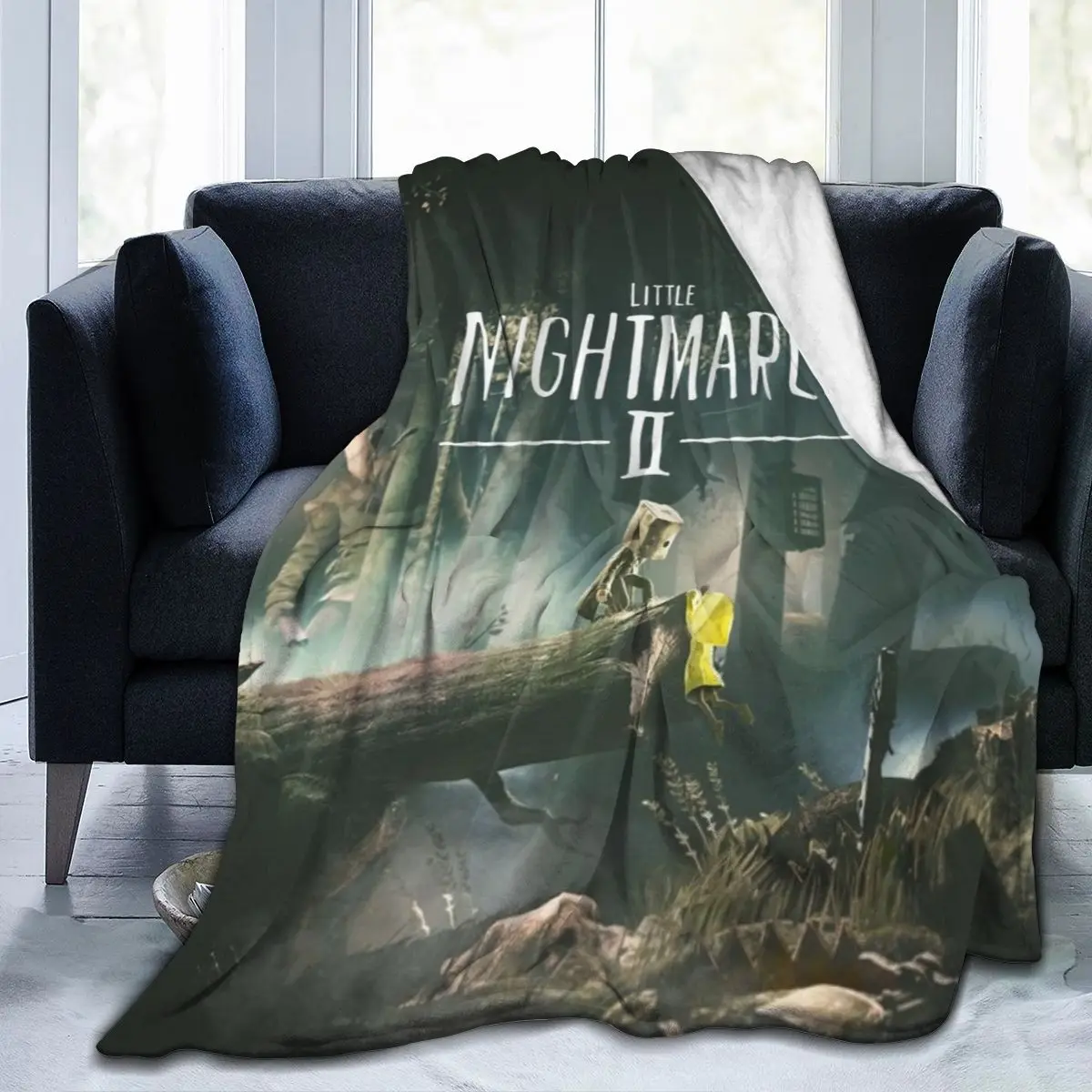 

fashion 3D LittleNightmares quick-drying plush blanket printing flannel bed linen soft blanket square picnic soft blanket