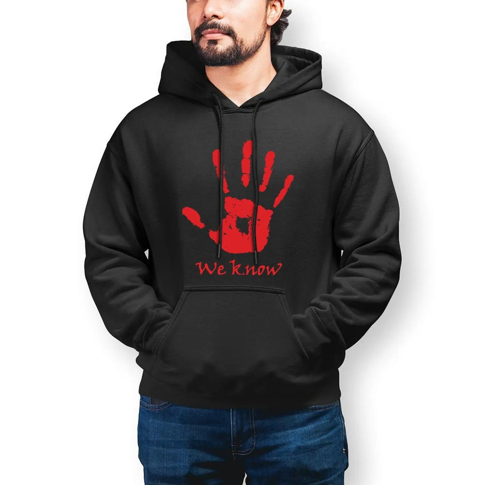 

Skyrim Hoodie Cotton Warm Hoodies Casual Long Length Outdoor Pullover Hoodie XXL Mens
