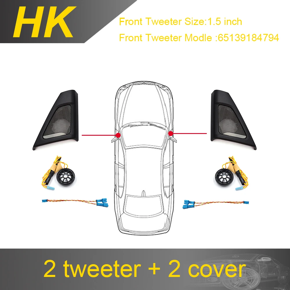 

Car Front Door Tweeter Cover For BMW F10 F11 5 Series Trumpet Head Treble Audio Horn Frame Decoration Trim Speakers Loudspeaker