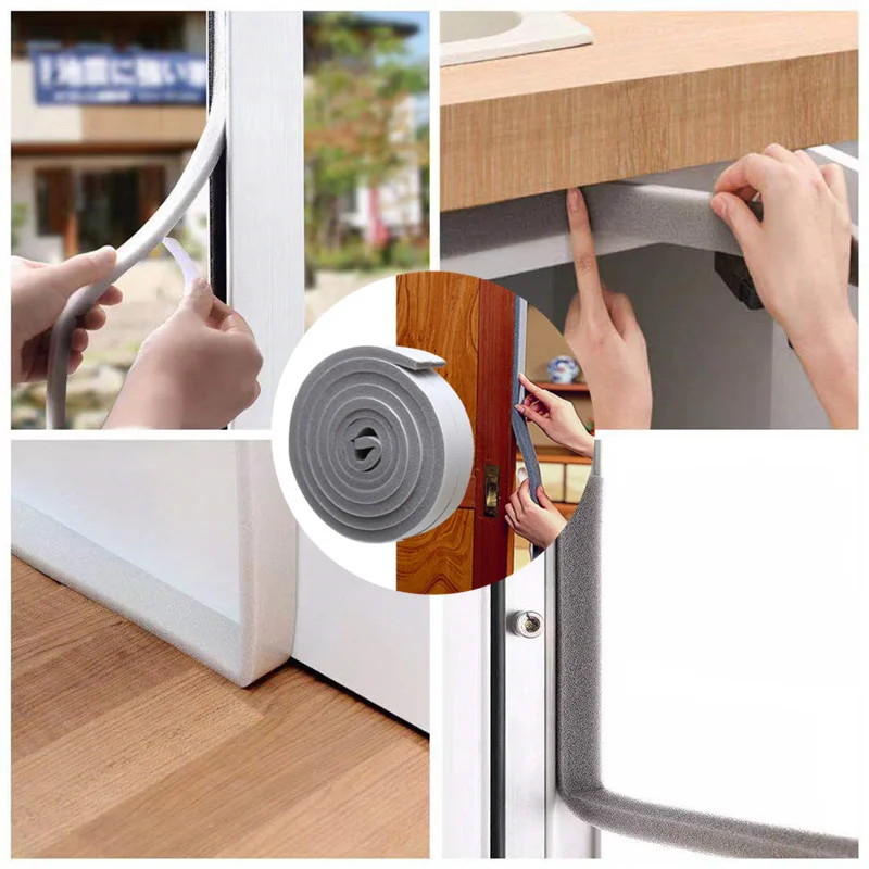 Уплотнительные ленты для дверей и окон 2 рулона звукоизоляционная лента