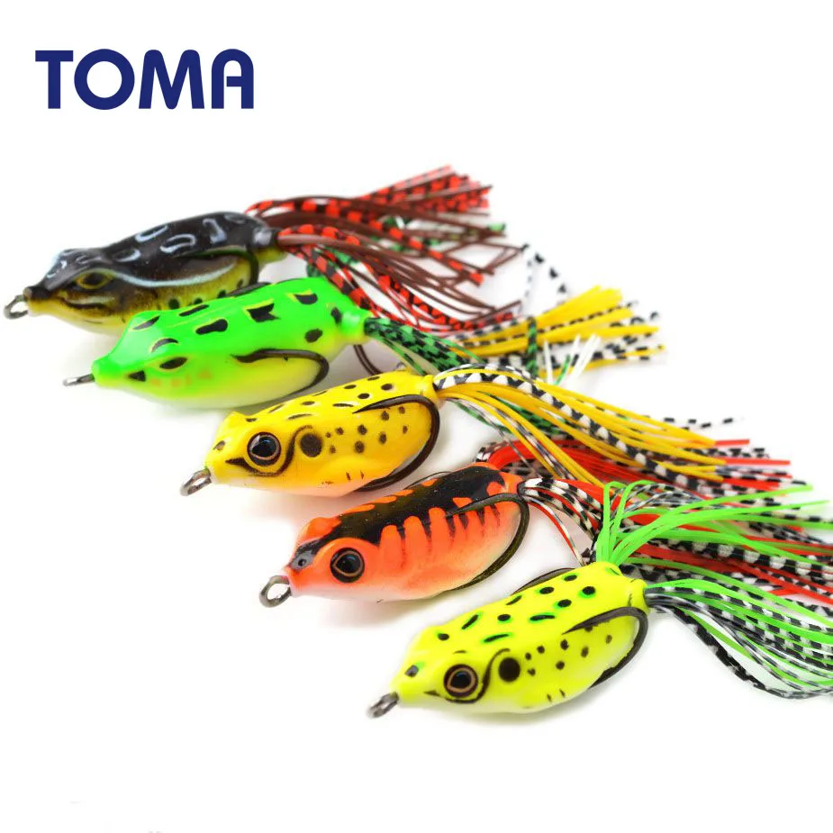 Тома 1 шт. лягушка против насекомых для рыбалки приманки змееголов 40 мм 60 Пластик