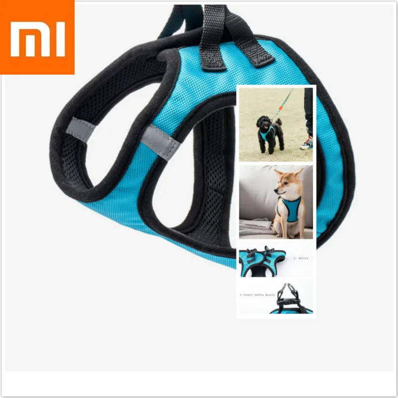 Xiaomi Собака Грудь синий Xiomi Спина удобный дышащий двойной анти прорыв легко