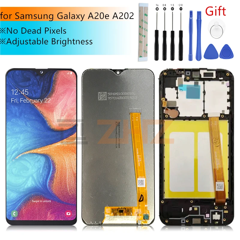 ЖК дисплей для Samsung Galaxy A20e сенсорный экран A202 2019 дигитайзер в сборе сменные детали
