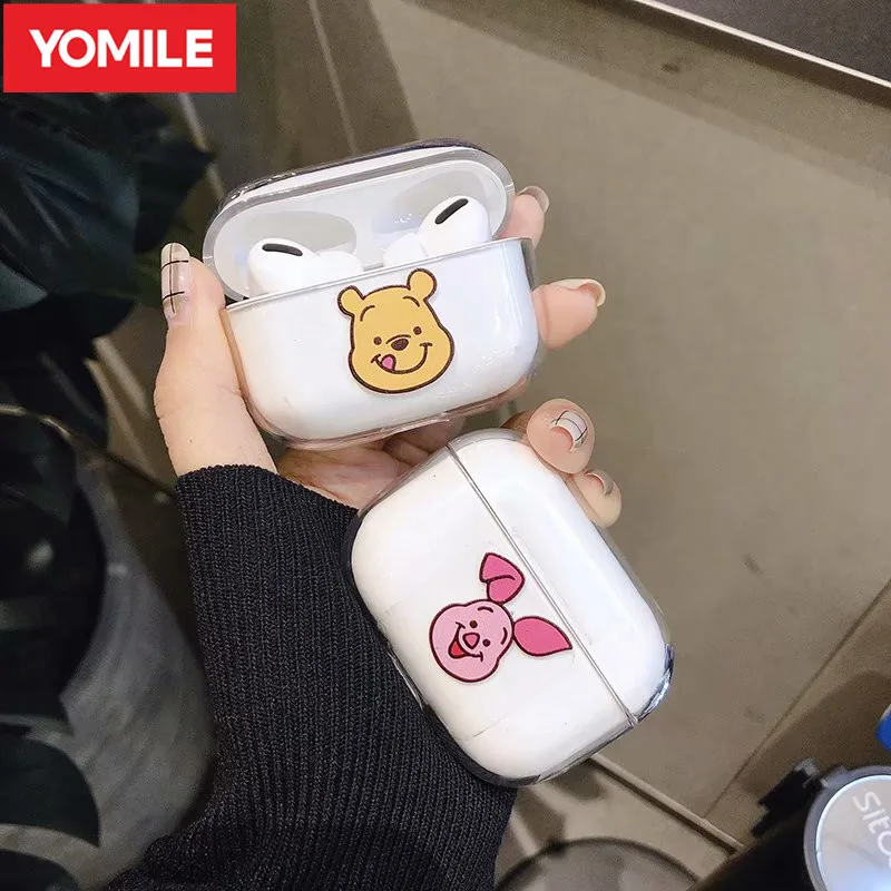 Прозрачный чехол для наушников Apple AirPods Pro 3 2 iphone 11 Bluetooth беспроводных