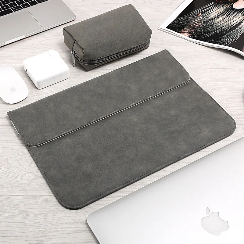 

2021 New Luxury Laptop Sleeve Bag For Macbook Air 13 Touch ID 2018 Pro 13 11 12 15 bags Case For Xiaomi 13.3 15.6 notebook Cover