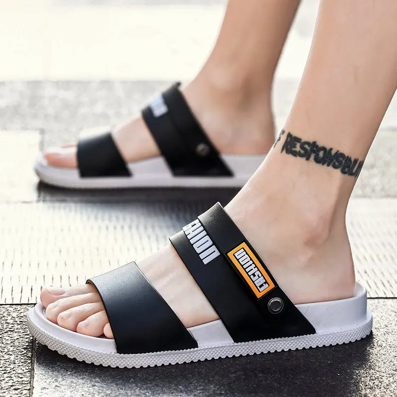 

2021 мужские сандалии с открытым носком, мужские туфли на плоской подошве, мужские шлепанцы, летняя пляжная мужская обувь на плоской подошве