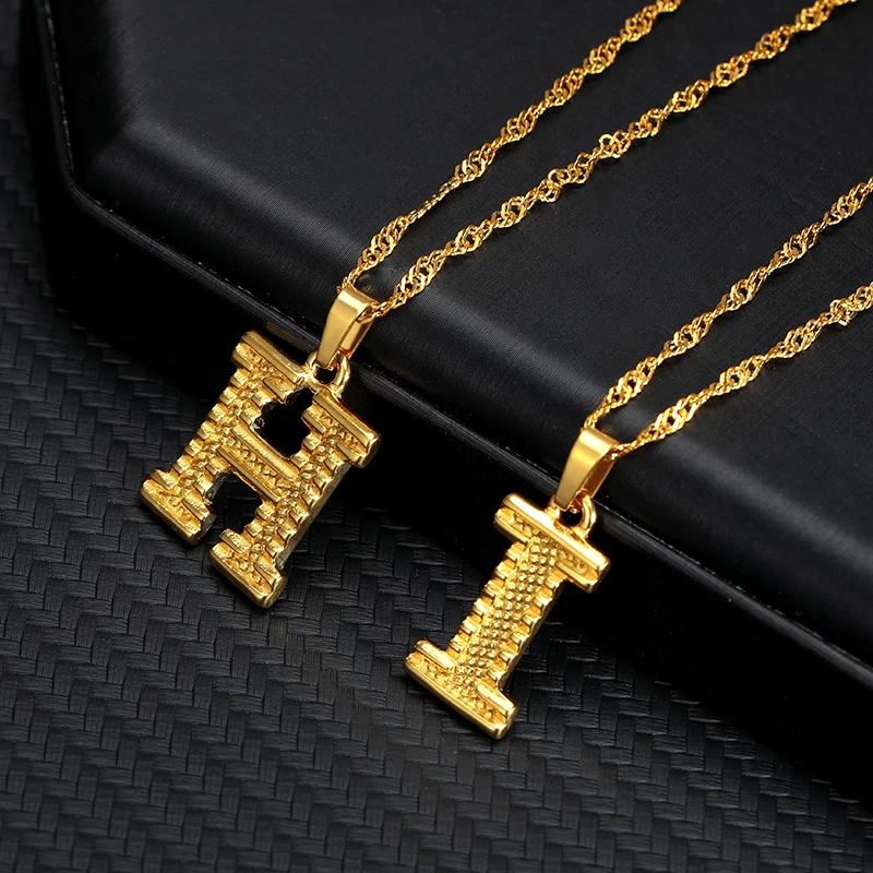 Подвеска золотого цвета с надписью A Z женское ожерелье ожерелья алфавитом