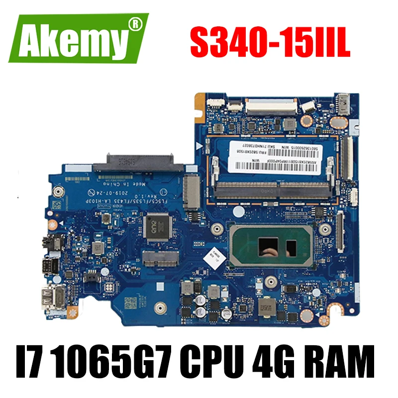 

Для Lenovo S340-15IIL S340-14IIL Материнская плата ноутбука FL5C5/LF535/FL435 LA-H103P с i7 1065G7 CPU 4G RAM протестированная 100% работа