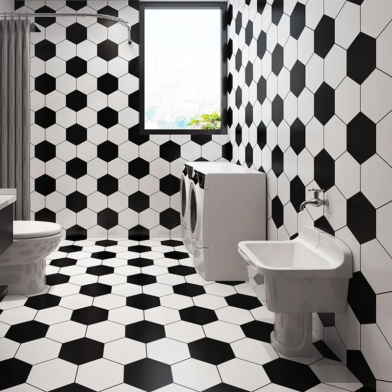 

Cross-Border Lattice Self-Adhesive Waterproof Thickened Wallpaper Kitchen Bathroom Floor Non-Slip Dormitory Decorative Stickers