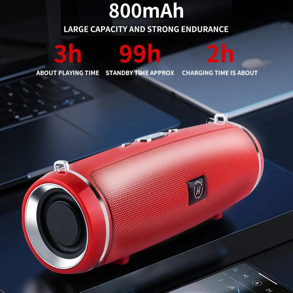 Портативный Мини Bluetooth динамик с AUX/USB/TF слот для карты двойной драйвер