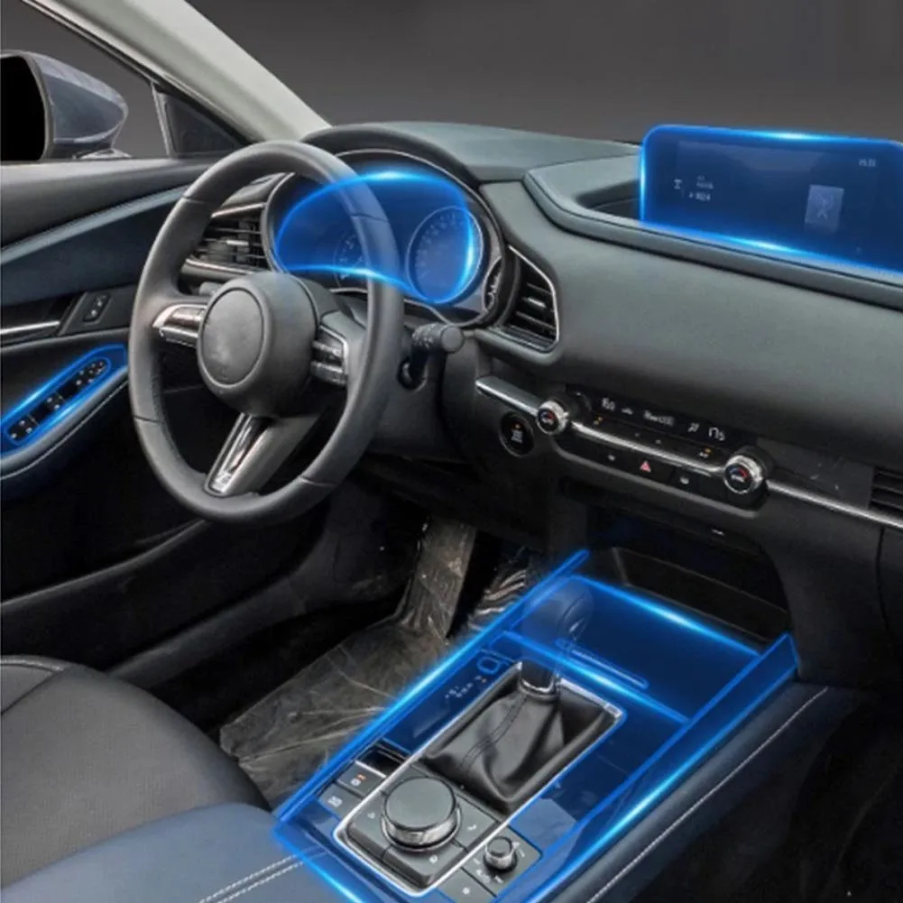 

Для Mazda CX-30 2020 2021 центральная консоль автомобиля, прозрачная фотопленка с защитой от царапин, аксессуары для навигации