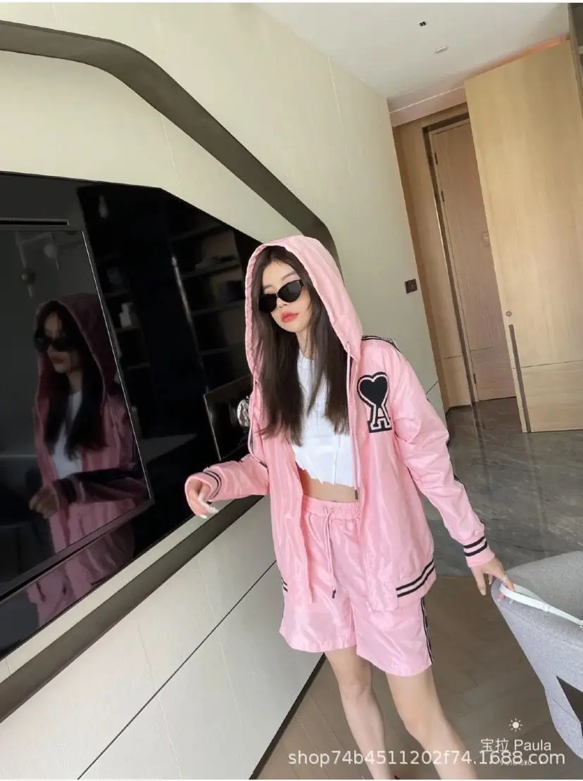 Новинка лета 2021 повседневный однотонный тренировочный костюм AMI Alex matiussi в форме