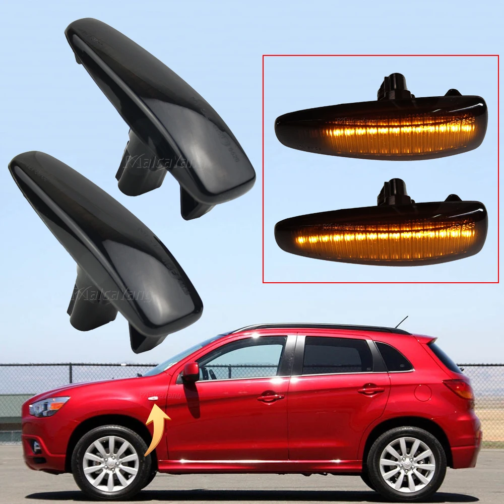 

LED Dynamic Turn Signal Light Side Marker Blinker Lamp For Mitsubishi Lancer Evolution Evo X Outlander Sport RVR ASX Mirage