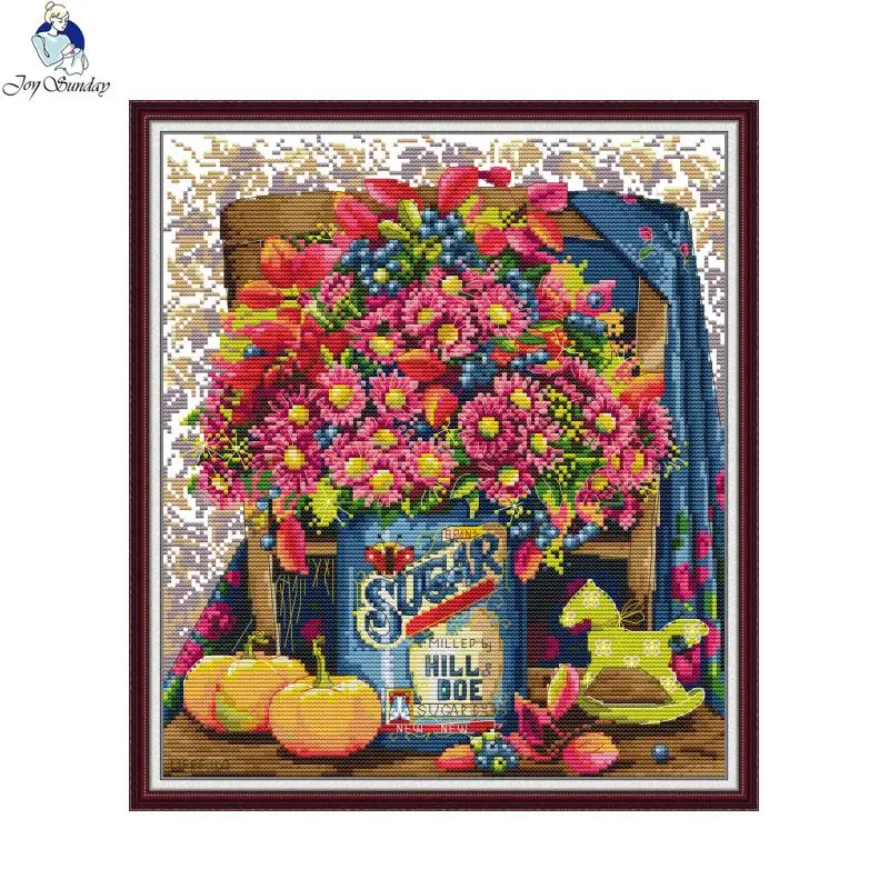 Ваза с ромашками Набор для вышивки крестиком 14CT 11CT вышивания на холсте сделай сам