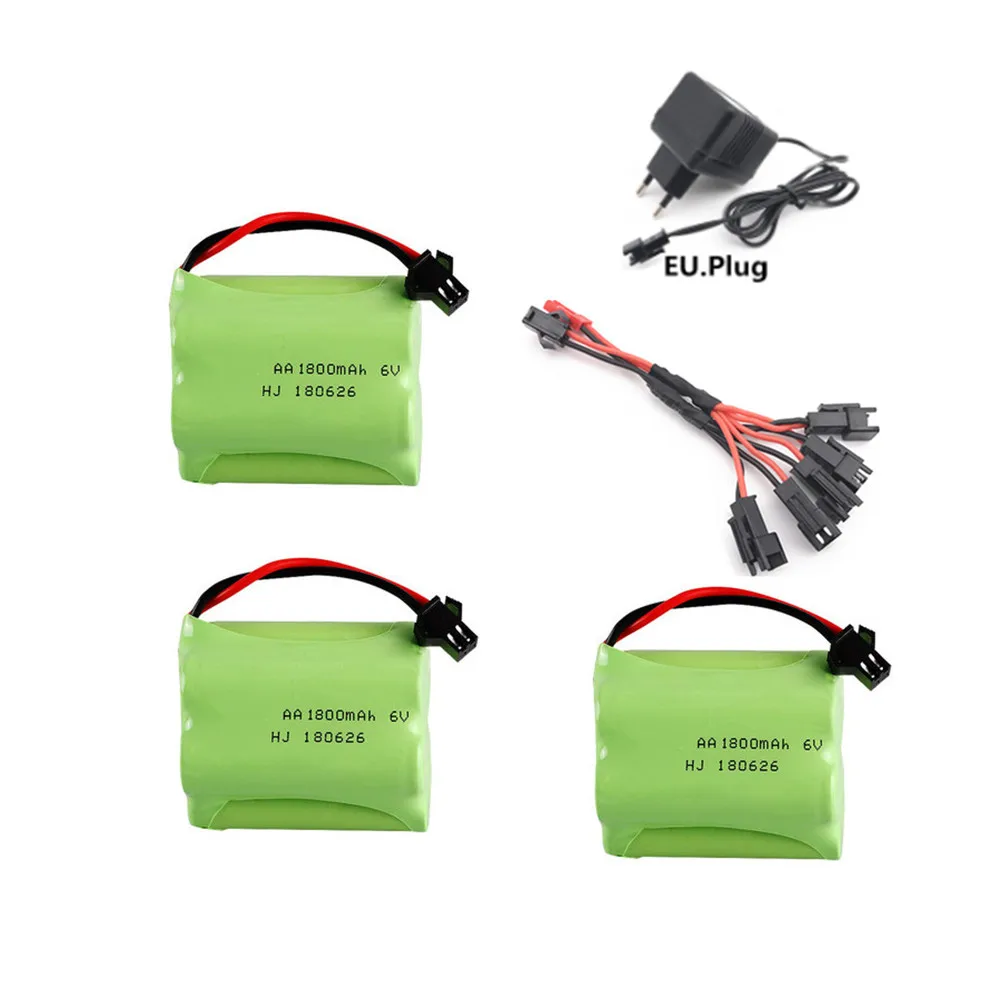 Аккумуляторная батарея 6 В 1800 мАч Ni MH + зарядное устройство в набор для Rc игрушек
