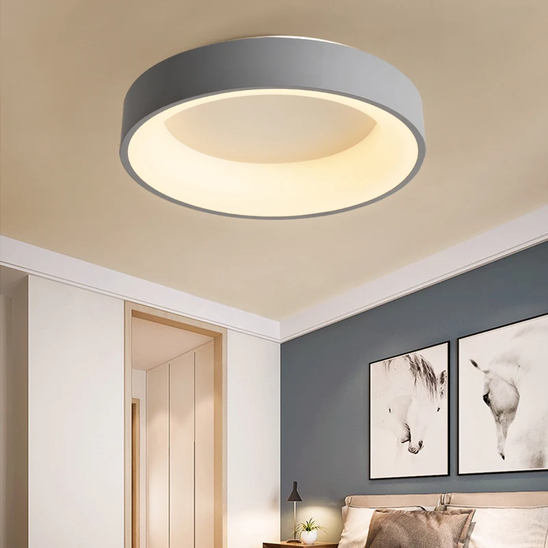 

Modern Classical led Ceiling Lights for living Room Bedroom Study Corridor Lighting Grey or White Color Dimming lamp with remote