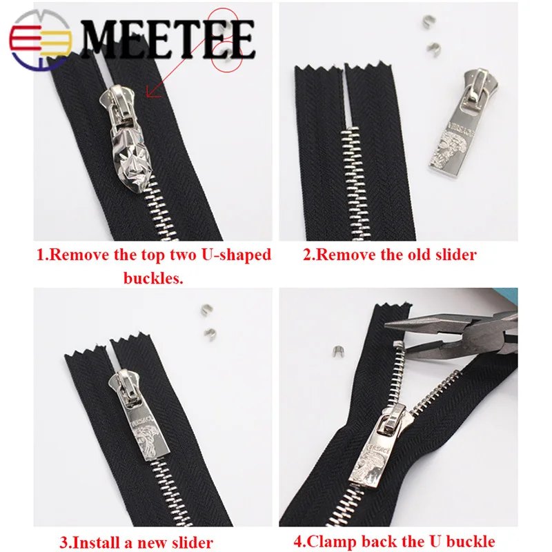 Металлическая молния Meetee 5 #85 120 см двойной слайдер два способа открывания