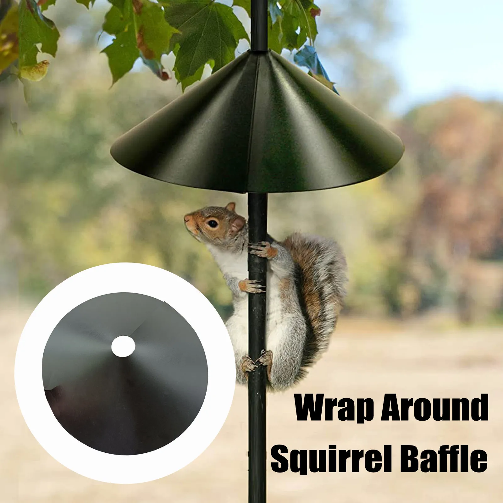 

50# 16 Inch Wrap Around Squirrel Baffle Bird Seed Yard Garden Decor Birdhouses For Outside Garden Decor Decoration Tool Parts
