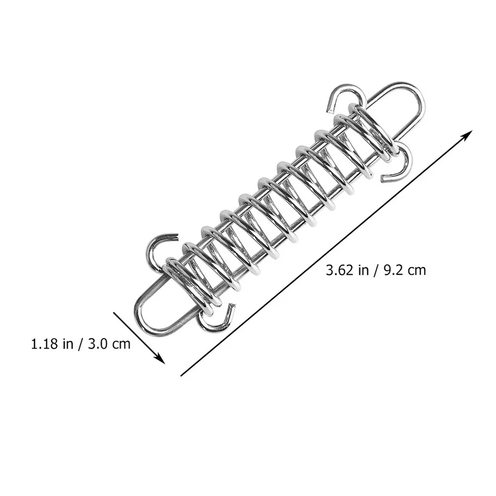 

1 Set Steel Tent Rope Tensioner Camping Pegs Windproof Spring Tent Buckle