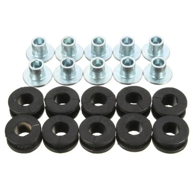 

10 Set Motorcycle Rubber Grommets Bolt Kit Pressure Relief Cushion Kit Replacement Accessories