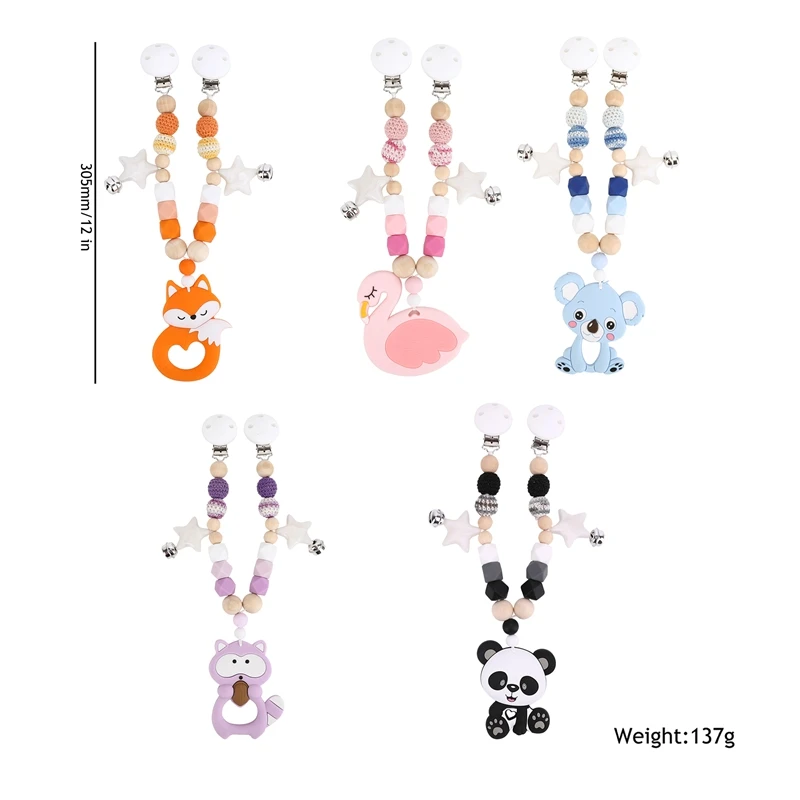 1 шт. детский деревянный зубопрорезыватель соска-пустышка с цепочкой буковое