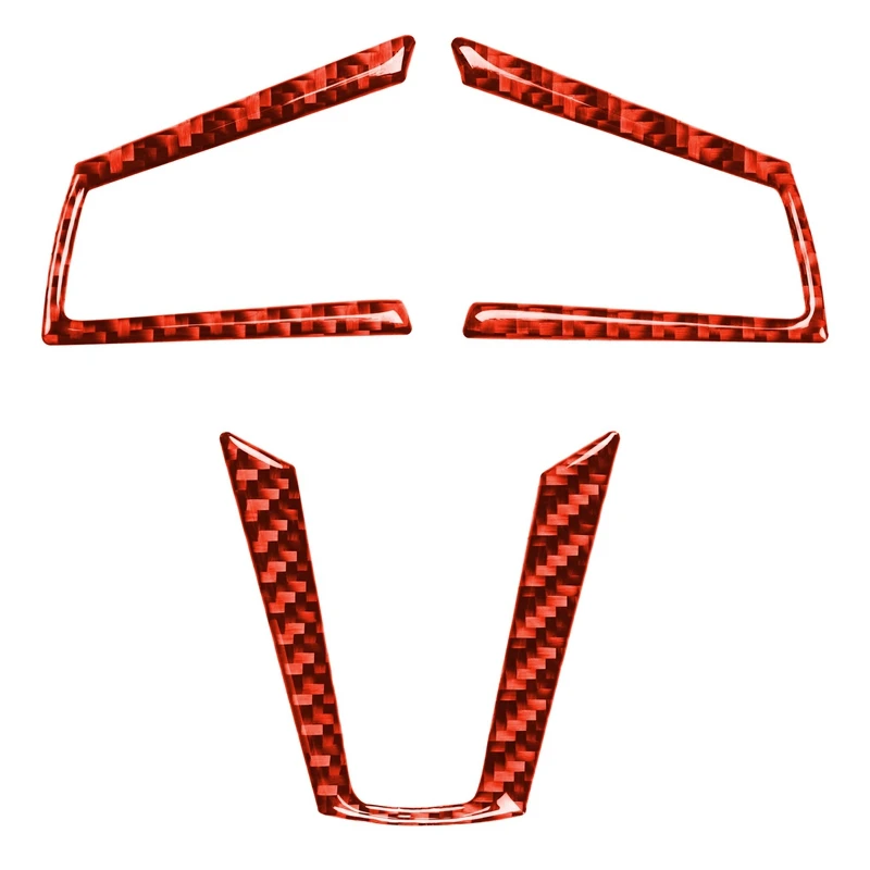 

Для Mazda MX-5 родстер Miata 2016 + MX5 ND чехол для кнопки рулевого колеса отделка красные наклейки из углеродного волокна аксессуары, 3 шт.