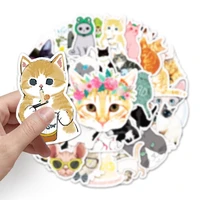 103050pcs kawaii cute animal cat cartoon graffiti family pet stickers gift notebook window wall water cup trolley popular