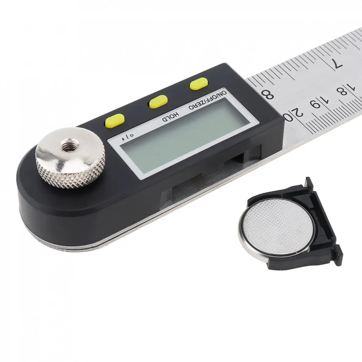 

200mm / 0 - 360 Precision Multifunction Stainless Steel Digital Display Angle Ruler with LCD Screen and Switch Home Measurement