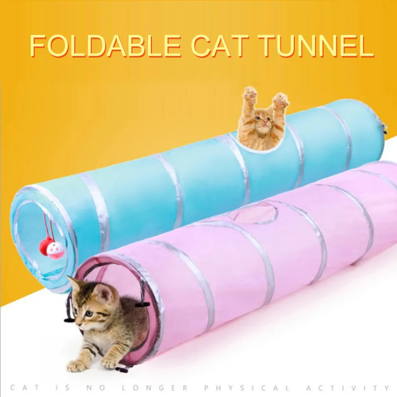 2 отверстия туннель для кошек игрушки для кошек котенок складной Crinkle Кот играющая игрушка «туннель» Забавный туннель для домашних животных объемная кошачья пещера не занимает