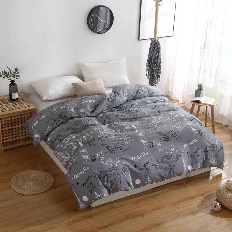 

Quilt cover 100% cotton striped printed floret pure cotton quilt cover down quilt Cover