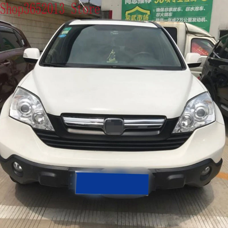 Для Honda CR-V CRV 2007 2008 2009 2010 2011 ABS хромированная рамка передний бампер сетка решетка