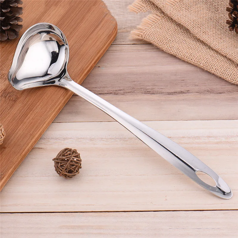 

Hot Pot Soup Ladle Spoon Stainless Steel Duck Mouth Shaped Spoon Long Handle Hanging Tableware Scoop Ladle Cooking Tools