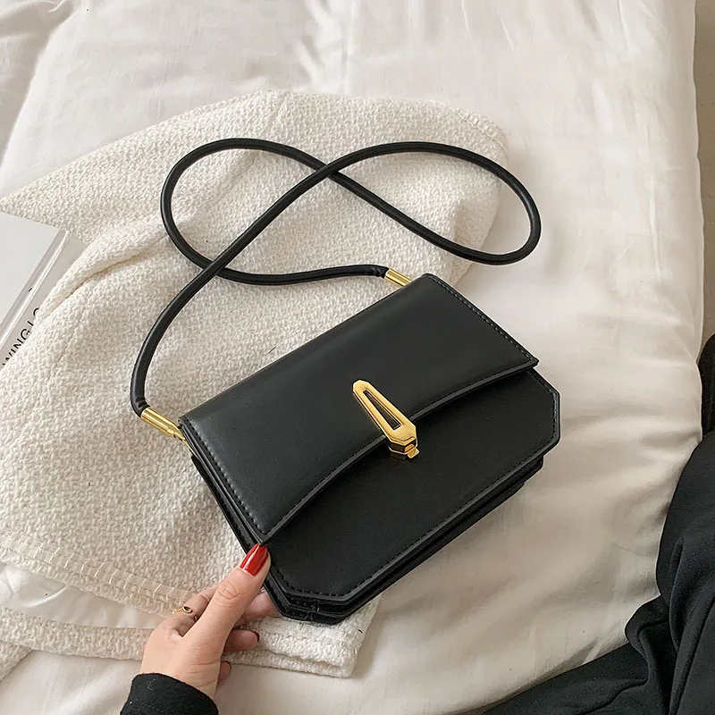 

Fashion Messenger Bag Leather 2021 High Quality New All-match Messenger Bag Net Red Casual One-shoulder Small Square Bag