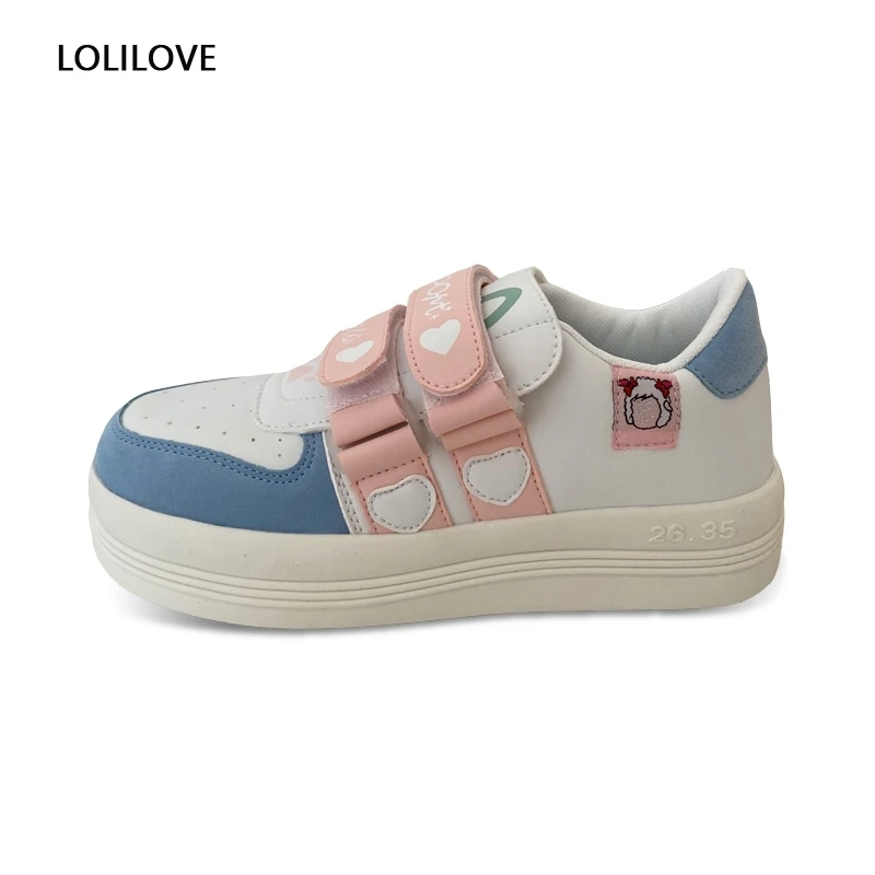 

new style Women Sports Sneakers Vulcanized Shoes Comfortable College style College Students shoes Style platform White shoes