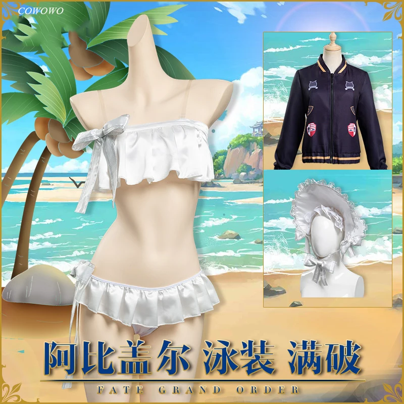 

Anime! Fate/Grand Order FGO Abigail Full Broken Swimsuit Sexy Lovely Uniform Cosplay Costume Pool Party Swimwear Free Shipping