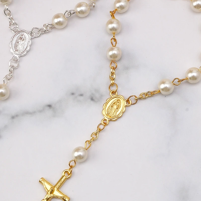 N58F браслет из искусственного жемчуга для Креста