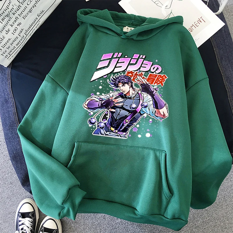 

JOJO Bizarre Adventure Hoodies women/men Harajuku Custom Men/women JOJO Printed hoodie japan Tracksuit Kawaii Streetwear hoodie