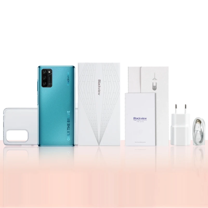 Blackview A100 Global Smart Phone 6GB+128GB ROM 6.67'' Android 11 MTK Helio P70 Octa Core 2.1GHz 4G LTE NFC Side Fingerprint ID