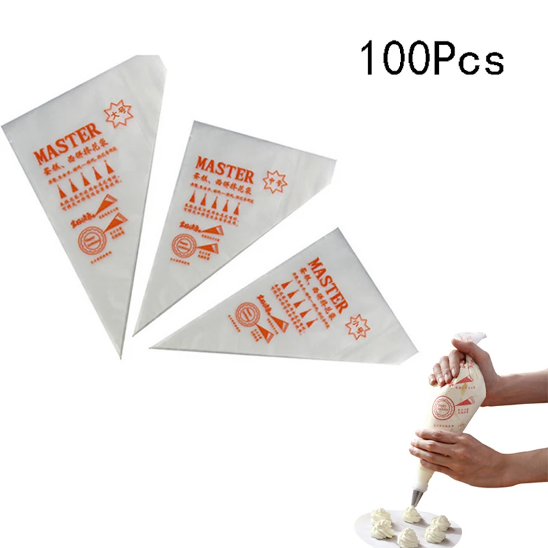 100 шт. одноразовый мешок для теста глазурь кондитерский крема торта Кондитерские