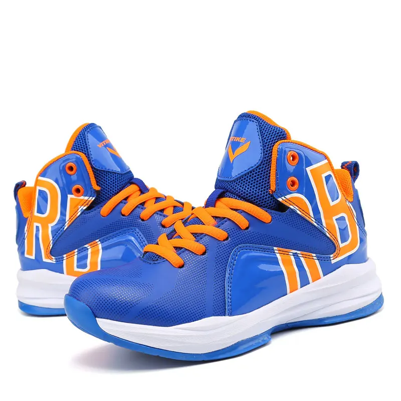 Баскетбольная обувь для мальчиков кроссовки с высоким верхом нескользящая