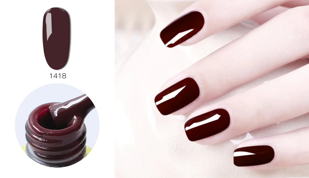 1 pc Nails Gel Polish Classic Red Soak Off Wine Red Color seires UV led lamp Hight quality Long Lasting Gel polish art nail