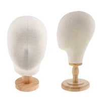2x wig making canvas mannequin head hats jewelry wigs display model w stand