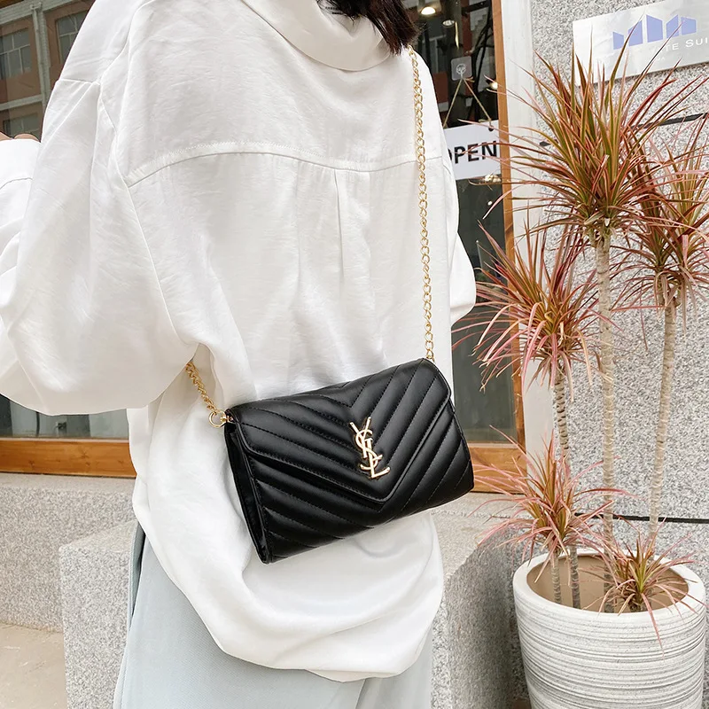 

New Chain Bag Women's Fashion Western Messenger Bag Elegant Rhombus Mini Bag