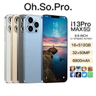 Смартфон глобальная версия i13 pro max, 512 дюйма, 16 + 6800 ГБ, 32 + 50 МП, мА  ч, MTK6889, 10 ядер, разблокированный телефон iQ4